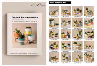 Motivating Color Design Ceramic Pots 